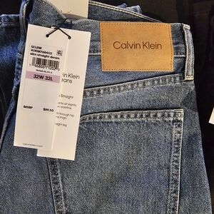 Calvin Klein slim straight denim jeans, 32w32l NWT - image 1